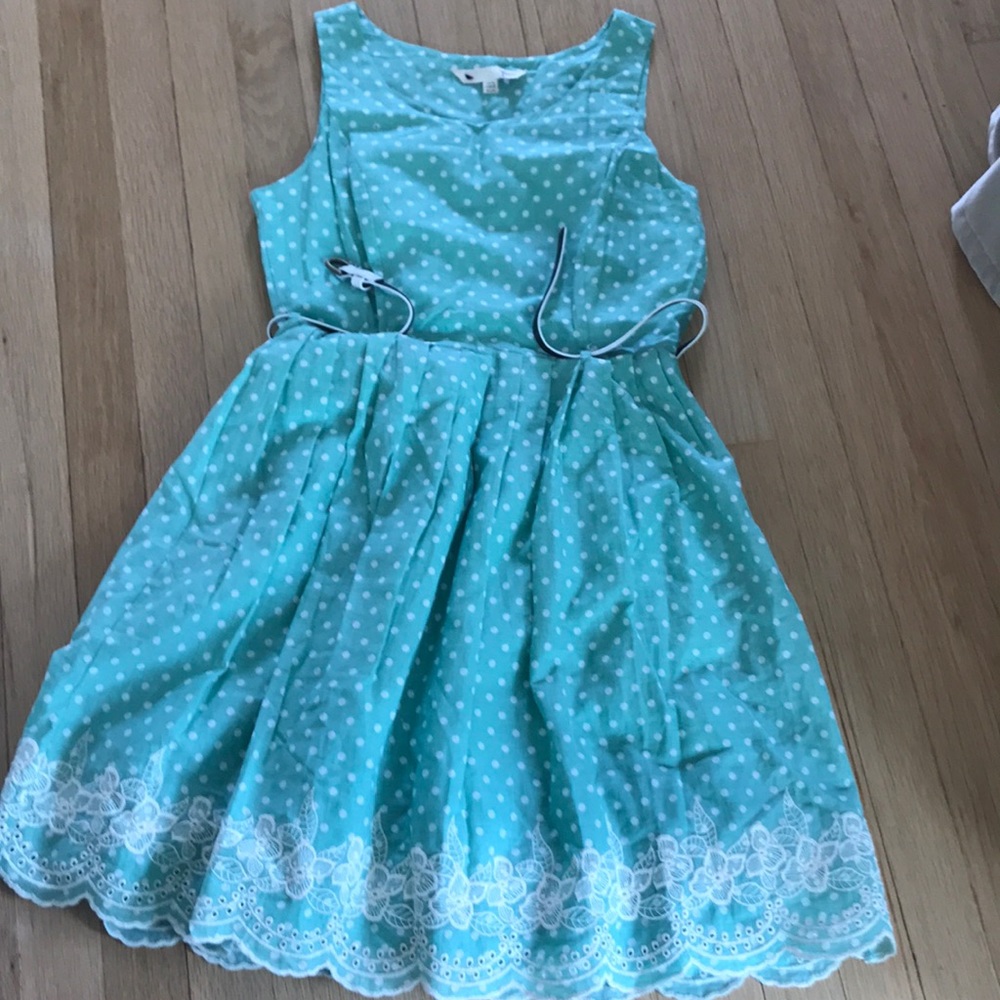 Yuni size 2/4 green polka dot dress